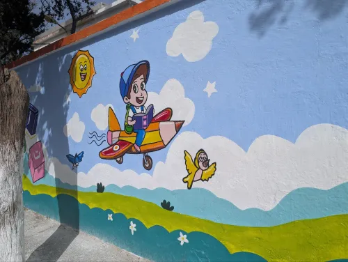 الرسم على الجدران dessin sur le mur