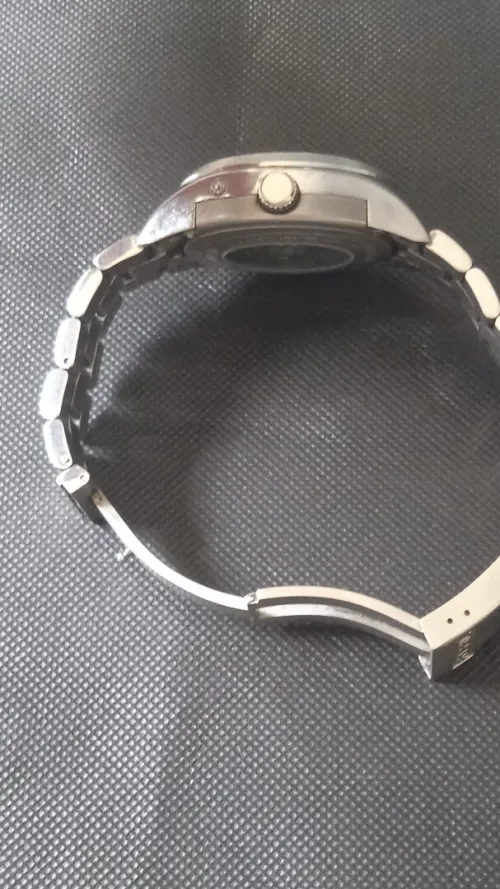 montre homme fossil mécanique automatique toute en acier inoxydable