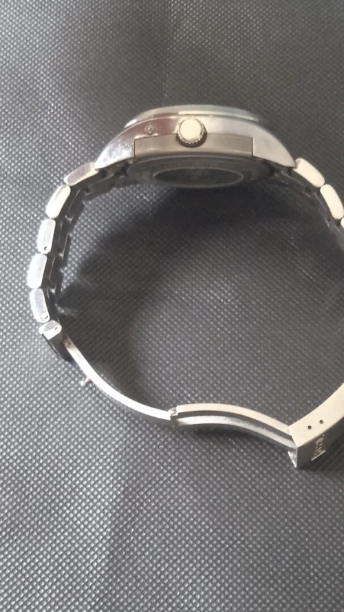 montre homme fossil mécanique automatique toute en acier inoxydable