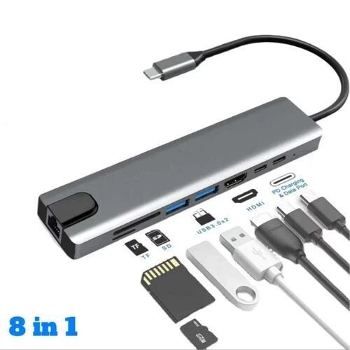 Hub Type-C vers HDMI (8 en 1)