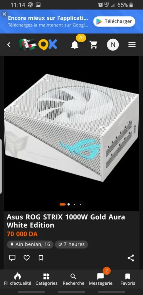 ASUS ROG STRIX 1000 W GOLD AURA WHITE ÉDITION