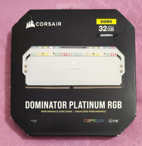 corsair dominator platinum rgb 32gb ddr5 6200 cl36 (blanc)