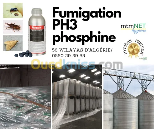 Fumigation PH3 des denrées agroalimentaires 58 wilayas 