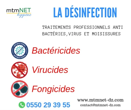 DÉSINFECTION des virus, bactéries et moisissures