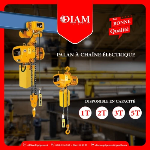 Palan à chaîne électrique 1T, 2T , 3T, 5T