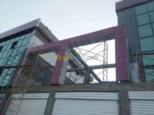 Travaux de Façade ventilé (mu rideau, alucobond, terre cuite, céramique, WPC ..) 