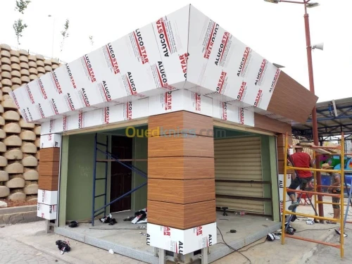 Travaux de Façade ventilé (mu rideau, alucobond, terre cuite, céramique, WPC ..) 