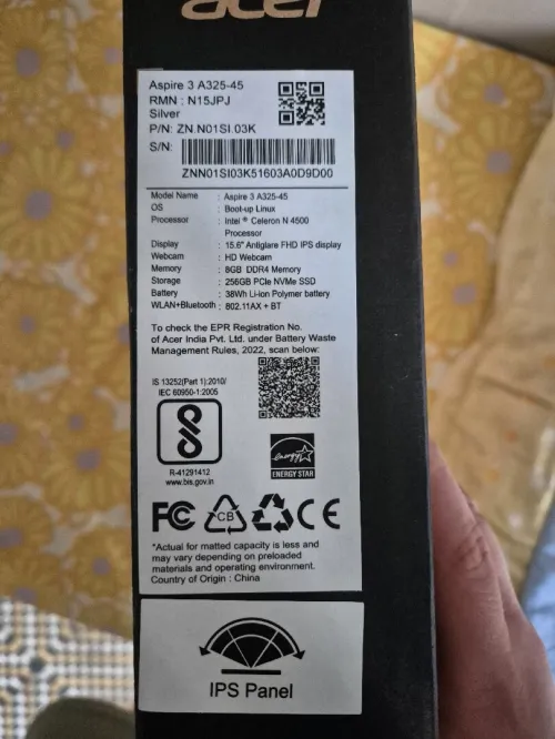 Acer Aspire 3 A325-45 NEUF (JAMAIS UTILISÉ) - 8GB / 256GB SSD