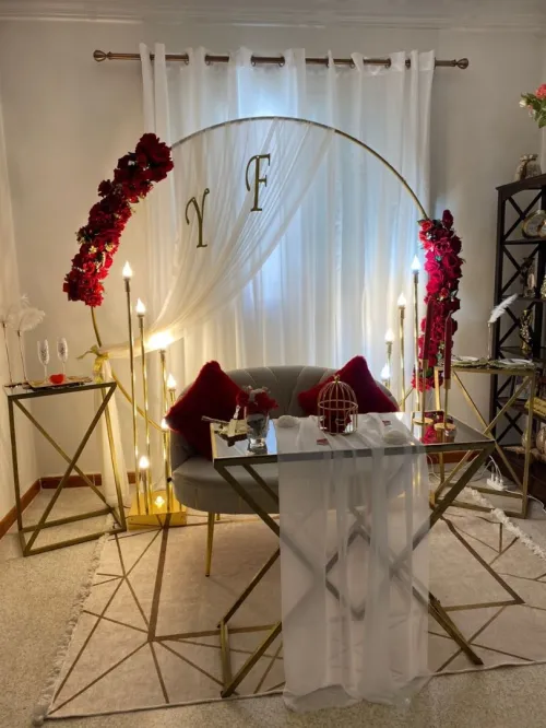 Location de matériels de décorations (mariages anniversaires fiançailles Saint-Valentin)