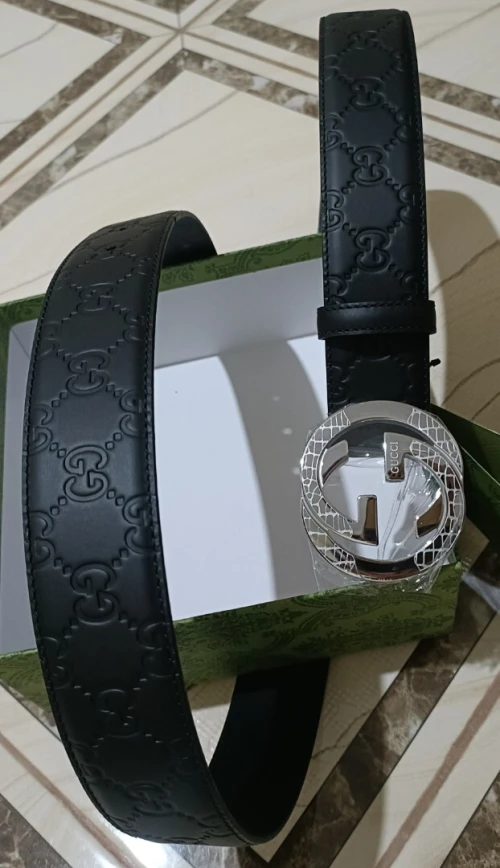 Ceinture Luxury Gucci (Modèle Signature) avec boucle GG - Super Copy - Packaging Complet