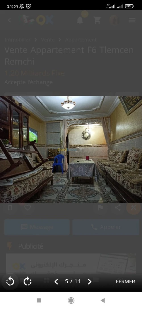 Vente Appartement F6 Tlemcen Remchi
