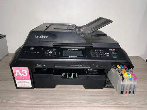 Imprimante Brother MFC-J5910DW A3 WiFi  Bon état  avec Cartouches rechargeables et Bouteilles d'Encre