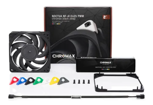 Kit de 4 ventilos Noctua NF-A12x25 G2 PWM chromax black 120mm
