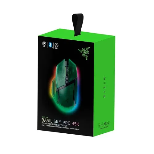 Razer Basilisk V3 Pro 35K Wireless Phantom Green
