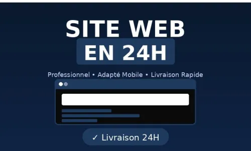 Création de site web professionnel pour votre entreprise livraison 24h