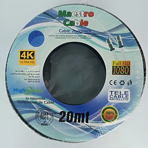 Câble Satellite Haute Performance  Longueurs Variées  en 10 cm 15 cm 20 cm et 25 cm