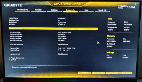 Pc Gamer R5 5500 + RX 6650 XT