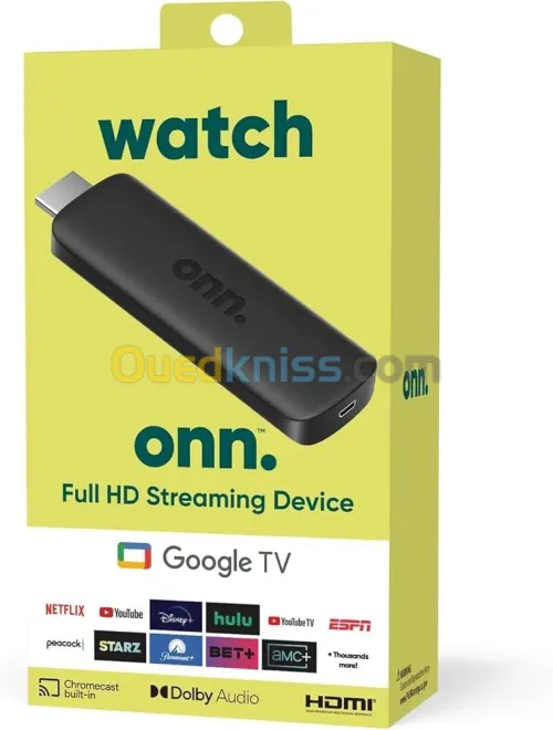 GOOGLE TV BOX WATCH ONN STICK Android Box 4K/ 1.5 Gb Ram / 8 Gb Rom 