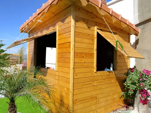 Construction des. Chalet bungalow en bois 