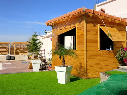 Construction des. Chalet bungalow en bois 