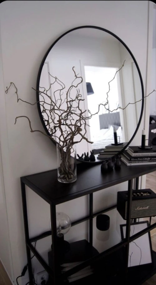 Consoles d'entrée en fer forgé avec miroir 
