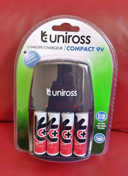 Kit complet pile rechargeable AA+Chargeur des pile AA et AAA et 9v