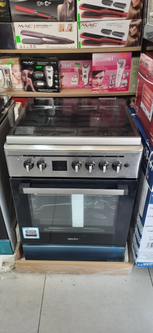 Promotion cuisiniere maxtor inox gaz/gaz ventile avec afficheur