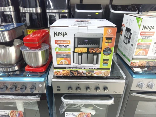 PROMO AIR-FRYER SANS HUILE NINJA 10L DOUBLE COMPARTIMENTS HORIZONTAL AVEC AFFICHEUR TACTILE