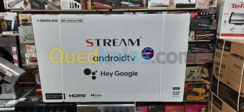 Promotion stream 58 uhd 4k GOOGLE TV GTU4-DERNIER FIRMWARE android 14 framless hdr 10
