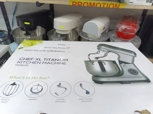 PÉTRIN KENWOOD CHEF XL 10L GRIS INOX TITANIUM DOUBLE CROCHET