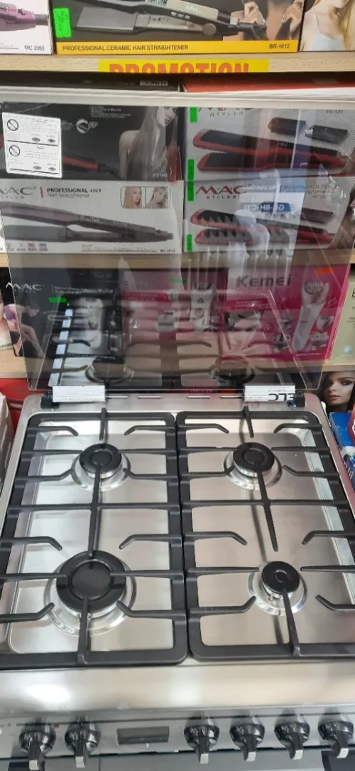Promotion cuisiniere maxtor inox gaz/gaz ventile avec afficheur