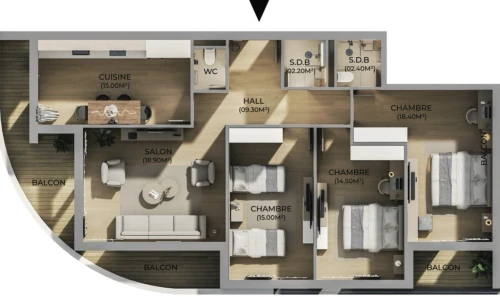 Vente Appartement F3 Oran Oran