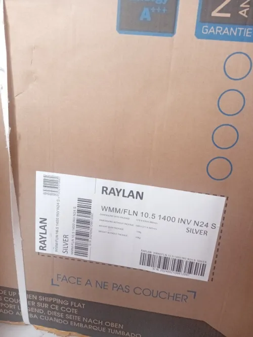 Machine à laver RAYLAN 10.5 Kg Inverter - Neuf sous emballage