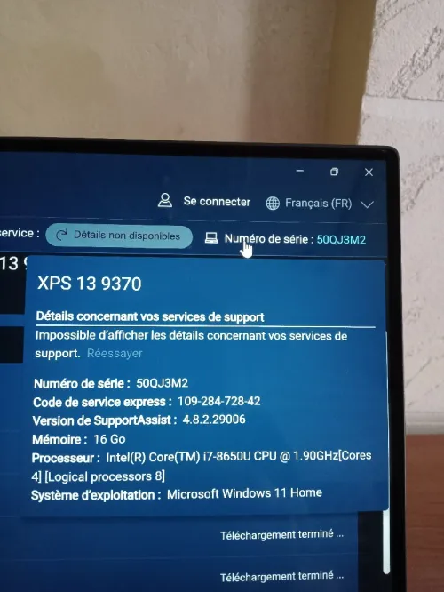 Dell XPS 13 9370/ I7 /8e Gen/4k/16G Ram/1T SSD Disq Dur 