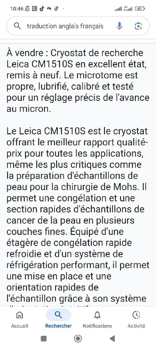 Microtome cryostat Leica