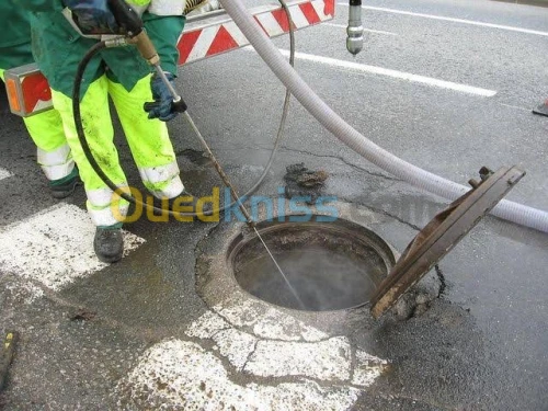 Débouchage conduite vidange fosse nettoyage 