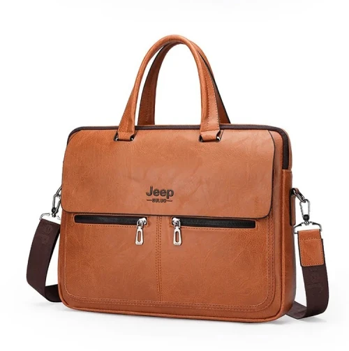 Cartable Jeep Classique en Cuir Fendu