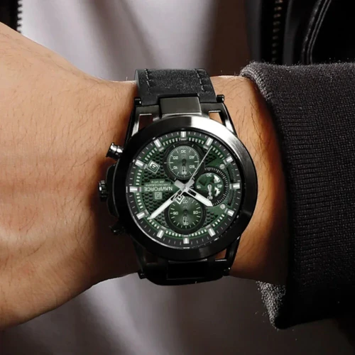 Montre Homme Naviforce NF8073 Cuir Véritable & Style Sport Élégant
