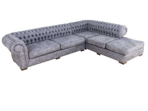 Salon Chesterfield L Gris