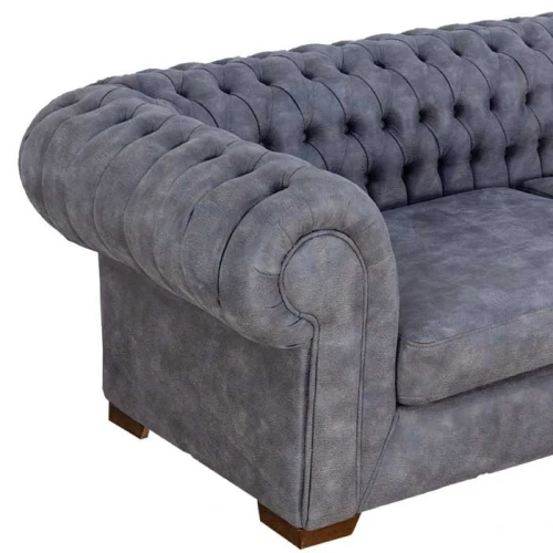 Salon Chesterfield L Gris