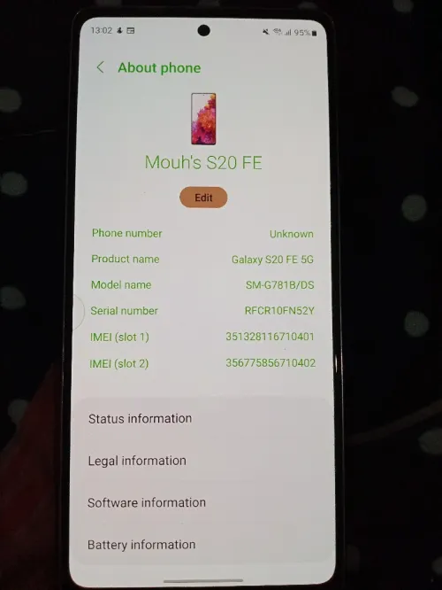 Samsung S20 fe 5g