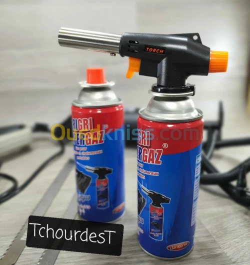 Tête chalumeau + 2 bouteilles  شاليموا + زوج قرع غاز