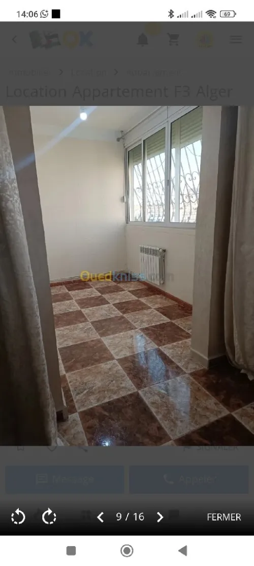 Location Appartement F3 Alger Kouba