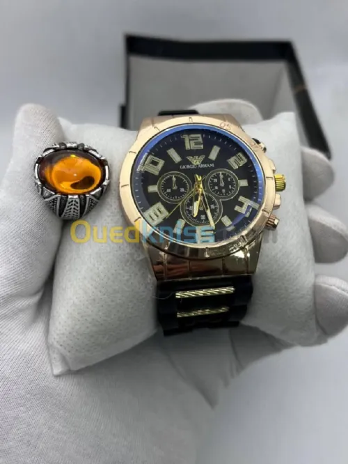 Montre homme de lux coffret plus une bague
