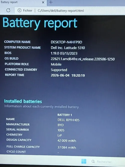 DELL LATITUDE 5310 Intel I3-10110U RAM 8GB SSD 256GB 14 FHD