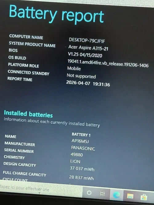 ACER Aspire A315-21 A9 9420 RAM 8GB 500GB HDD