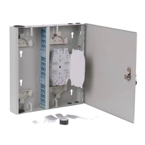 Boite Metallique murale fibre 12/24 ports  INTERIEUR, sans adaptateur.