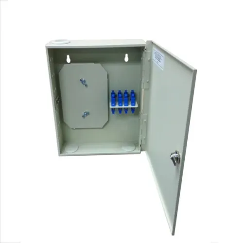 Boite Metallique murale fibre 12/24 ports  INTERIEUR, sans adaptateur.