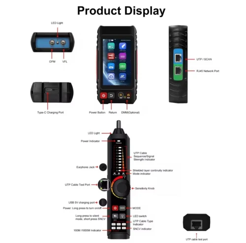 TESTEUR CABLE RESEAU MULTI FONCTION