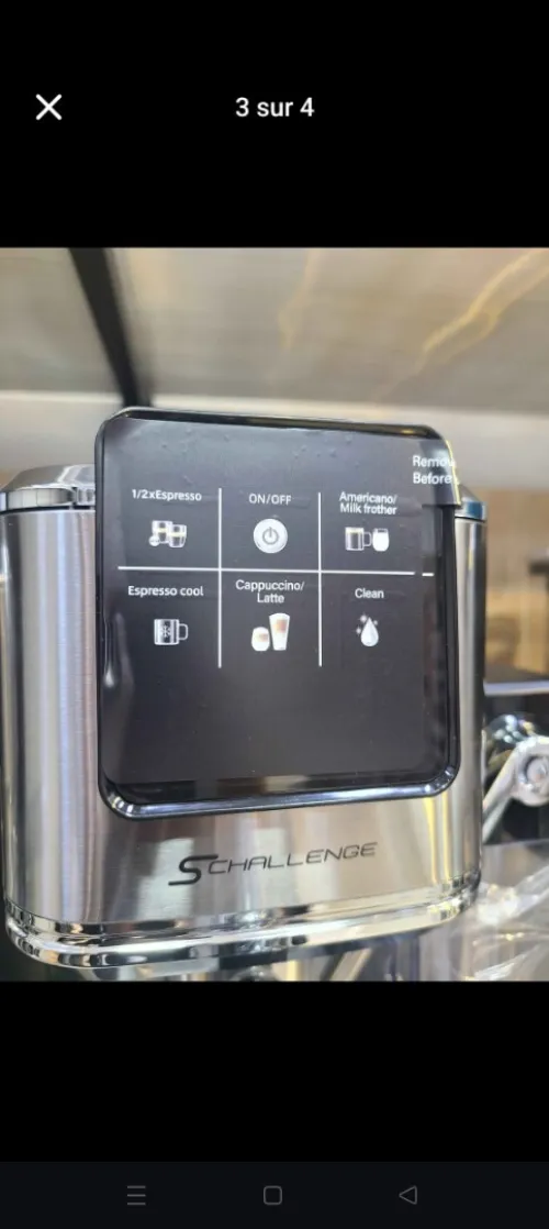 Cafetière Espresso schallenge à bras 20 bars poudre et capsule cappuccino